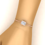 Load image into Gallery viewer, 2-carat-bezel-set-emerald-chain-bracelet