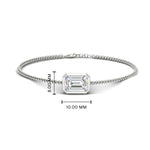Load image into Gallery viewer, 2 Carat Bezel Set Emerald Chain Bracelet