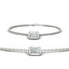 Load image into Gallery viewer, 2-carat-emerald-cut-diamond-bezel-set-chain-bracelet-in-rose-gold-FDBRC11133EMHAND-2.00CT-NL-RG