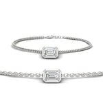 Load image into Gallery viewer, 2 Carat Bezel Set Emerald Chain Bracelet