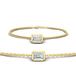 Load image into Gallery viewer, 2 Carat Bezel Set Emerald Chain Bracelet