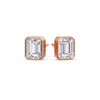 Load image into Gallery viewer, 2-carat-emerald-diamond-bezel-stud-earring-in-rose-gold-FD-EAR10516EM-2.00CT-NL-RG.jpg?v=1764054158