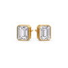 Load image into Gallery viewer, 2-carat-emerald-diamond-bezel-stud-earring-in-yellow-gold-FD-EAR10516EM-2.00CT-NL-YG.jpg?v=1764054158