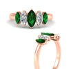 Load image into Gallery viewer, 2-carat-emerald-marquise-classic-wedding-band-5-stone-in-rose-gold-fdwb8008mqgemgrangle3-2.00ct-nl-rg.jpg