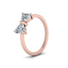 Load image into Gallery viewer, 3 Carat Heart Diamond Two Stone Ring