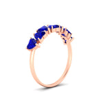Load image into Gallery viewer, 2-carat-heart-shape-sapphire-anniversary-wedding-ring-in-rose-gold-FD9600HTBGSABLANGLE2-2.00CT-NL-RG