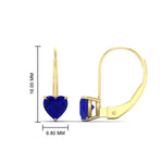 Load image into Gallery viewer, 2-carat-heart-shaped-sapphire-studs-earrings-in-yellow-gold-FDEAR9225HTGSABL-2.00 CT-NL-YG