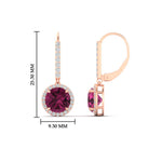 Load image into Gallery viewer, 2-carat-lever-back-round-diamond-dangle-earrings-with-pink-sapphire-in-rose-gold-FDEAR11235ROGSADRPI-2.00-CT-NL-RG.jpg
