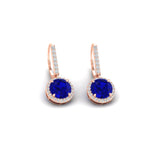 Load image into Gallery viewer, 2-carat-lever-back-round-diamond-dangle-earrings-with-sapphire-in-rose-gold-FDEAR11235ROGSABL-2.00-CT-NL-RG.jpg