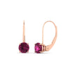 Load image into Gallery viewer, 2-carat-lever-back-solitaire-pink-sapphire-round-earrings-in-rose-gold-FDEAR9225ROGSADRPI-2.00CT-NL-RG