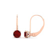 Load image into Gallery viewer, 2-carat-lever-back-solitaire-ruby-round-earrings-in-rose-gold-FDEAR9225ROGRUDR-2.00CT-NL-RG