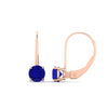 Load image into Gallery viewer, 2-carat-lever-back-solitaire-sapphire-round-earrings-in-rose-gold-FDEAR9225ROGSABL-2.00CT-NL-RG
