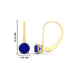 Load image into Gallery viewer, 2-carat-lever-back-solitaire-sapphire-round-earrings-in-yellow-gold-FDEAR9225ROGSABL-2.00CT-NL-YG