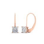 Load image into Gallery viewer, 2-carat-lever-back-stud-square-diamond-earrings-in-rose-gold-FDEAR9225PR-2.00CT-NL-RG