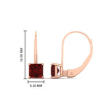 Load image into Gallery viewer, 2-carat-lever-back-stud-square-ruby-earrings-in-rose-gold-FDEAR9225PRGRUDR-2.00CT-NL-RG