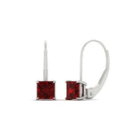 Load image into Gallery viewer, 2-carat-lever-back-stud-square-ruby-earrings-in-white-gold-FDEAR9225PRGRUDR-2.00CT-NL-WG