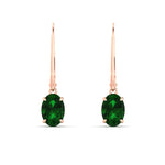 Load image into Gallery viewer, 2-carat-leverback-oval-drop-dangle-emerald-earrings-in-rose-gold-fdear11236ovgemgrangle2-2.00ct-nl-rg.jpg?v=1765455495