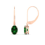 Load image into Gallery viewer, 2-carat-leverback-oval-drop-dangle-emerald-earrings-in-rose-gold-fdear11236ovgemgrangle4-2.00ct-nl-rg.jpg?v=1765455495