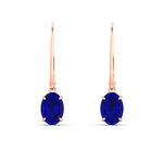Load image into Gallery viewer, 2-carat-leverback-oval-drop-dangle-sapphire-earrings-in-rose-gold-fdear11236ovgsablangle2-2.00ct-nl-rg.jpg?v=1765455495