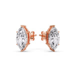 Load image into Gallery viewer, Marquise Diamond 6 Prong Stud Earrings Half Carat