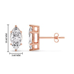 Load image into Gallery viewer, Marquise Diamond 6 Prong Stud Earrings Half Carat