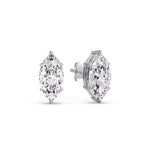 Load image into Gallery viewer, Marquise Diamond 6 Prong Stud Earrings Half Carat