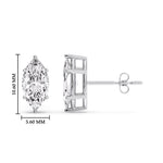 Load image into Gallery viewer, Marquise Diamond 6 Prong Stud Earrings Half Carat