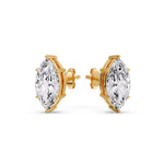 Load image into Gallery viewer, Marquise Diamond 6 Prong Stud Earrings Half Carat