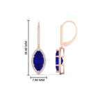 Load image into Gallery viewer, 2-carat-marquise-diamond-halo-dangle-earrings-with-sapphire-in-rose-gold-FDEAR11235MQGSABLANGLE1-2.00CT-NL-RG.jpg