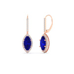 Load image into Gallery viewer, 2-carat-marquise-diamond-halo-dangle-earrings-with-sapphire-in-rose-gold-FDEAR11235MQGSABLANGLE1-2.00CT-NL-RG.jpg