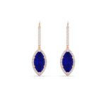 Load image into Gallery viewer, 2-carat-marquise-diamond-halo-dangle-earrings-with-sapphire-in-rose-gold-FDEAR11235MQGSABLANGLE1-2.00CT-NL-RG.jpg
