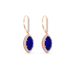Load image into Gallery viewer, 2-carat-marquise-diamond-halo-dangle-earrings-with-sapphire-in-rose-gold-FDEAR11235MQGSABLANGLE1-2.00CT-NL-RG.jpg