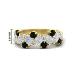 Load image into Gallery viewer, 2-carat-pear-and-round-black-diamond-ring-wedding-band-in-yellow-gold-FD9174BGBLACK-2.00CT-NL-YG-HW