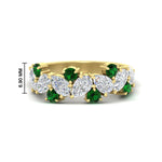 Load image into Gallery viewer, 2-carat-pear-and-round-emerald-ring-wedding-band-in-yellow-gold-FD9174BGEMGR-2.00CT-NL-YG-HW