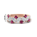 Load image into Gallery viewer, 2-carat-pear-and-round-pink-sapphire-ring-wedding-band-in-rose-gold-FD9174BGSADRPI-2.00CT-NL-RG-HW