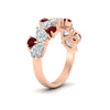 Load image into Gallery viewer, 2-carat-pear-and-round-ruby-ring-wedding-band-in-rose-gold-FD9174BGRUDRANGLE2-2.00CT-NL-RG