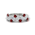 Load image into Gallery viewer, 2-carat-pear-and-round-ruby-ring-wedding-band-in-white-gold-FD9174BGRUDR-2.00CT-NL-WG