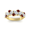 Load image into Gallery viewer, 2-carat-pear-and-round-ruby-ring-wedding-band-in-yellow-gold-FD9174BGRUDRANGLE5-2.00CT-NL-YG