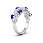 Load image into Gallery viewer, 2-carat-pear-and-round-sapphire-ring-wedding-band-in-white-gold-FD9174BGSABLANGLE2-2.00CT-NL-WG