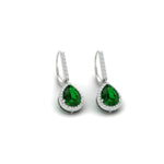 Load image into Gallery viewer, 2-carat-pear-shape-emerald-with-halo-diamond-lever-back-earrings-in-white-gold-FDEAR-11235PEGEMGRANGLE1-2.00CT-NL-WG.jpg