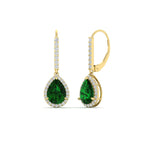 Load image into Gallery viewer, 2-carat-pear-shape-emerald-with-halo-diamond-lever-back-earrings-in-yellow-gold-FDEAR-11235PEGEMGRANGLE1-2.00CT-NL-YG.jpg