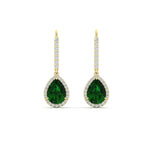 Load image into Gallery viewer, 2-carat-pear-shape-emerald-with-halo-diamond-lever-back-earrings-in-yellow-gold-FDEAR-11235PEGEMGRANGLE1-2.00CT-NL-YG.jpg