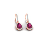 Load image into Gallery viewer, 2-carat-pear-shape-pink-sapphire-with-halo-diamond-lever-back-earrings-in-rose-gold-FDEAR-11235PEGSADRPIANGLE1-2.00CT-NL-RG.jpg