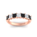 Load image into Gallery viewer, 2-carat-princess-cut-7-black-diamond-anniversary-band-in-rose-gold-fdwb8008prblackangle5-2.00ct-nl-rg.jpg