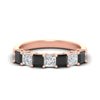 Load image into Gallery viewer, 2-carat-princess-cut-7-black-diamond-anniversary-band-in-rose-gold-fdwb8008prblacksleep-2.00ct-nl-rg.jpg