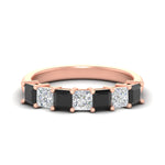 Load image into Gallery viewer, 2-carat-princess-cut-7-black-diamond-anniversary-band-in-rose-gold-fdwb8008prblacksleep-2.00ct-nl-rg.jpg