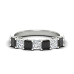 Load image into Gallery viewer, 2-carat-princess-cut-7-black-diamond-anniversary-band-in-white-gold-fdwb8008prblacksleep-2.00ct-nl-wg.jpg