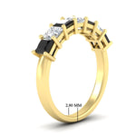 Load image into Gallery viewer, 2-carat-princess-cut-7-black-diamond-anniversary-band-in-yellow-gold-fdwb8008prblackangle2-2.00ct-nl-yg-hw.jpg