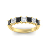 Load image into Gallery viewer, 2-carat-princess-cut-7-black-diamond-anniversary-band-in-yellow-gold-fdwb8008prblackangle5-2.00ct-nl-yg.jpg