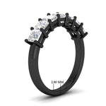 Load image into Gallery viewer, 2-carat-princess-cut-7-diamond-anniversary-band-in-black-gold-fdwb8008prangle2-2.00ct-nl-bg-hw.jpg